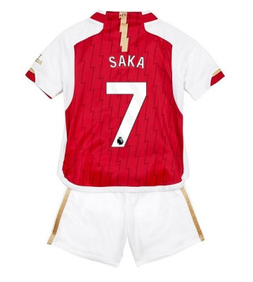 Maillot de foot Arsenal Bukayo Saka #7 Domicile enfant 2023-24 Manches Courte (+ pantalon court)
